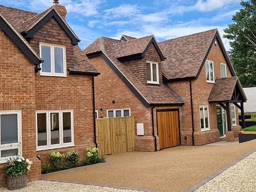 large side of house with street view